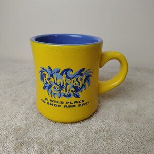 Vintage RAINFOREST CAFE Ceramic Coffee Tea Cocoa Mug Yellow 1999 Restaurant